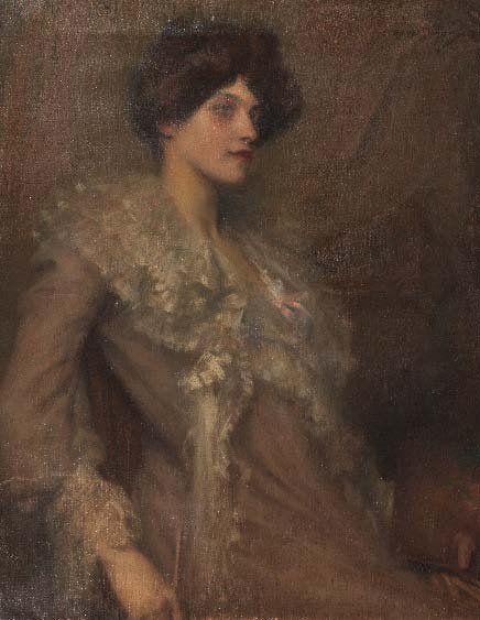 PAUL EDOUARD ROSSET GRANGER Jeune femme de profil, circa 1910 Pastel sur papier.&hellip;