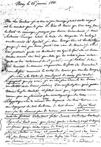 Lettre du générale Morand écrite à Noisy-le-Grand