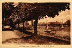 le pont de Gournay 1911 vu de la promenade des Patis