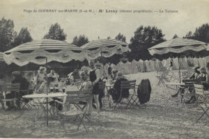 Plade G:M Mr Leroy créateur propriétaire La Terrasse 1931